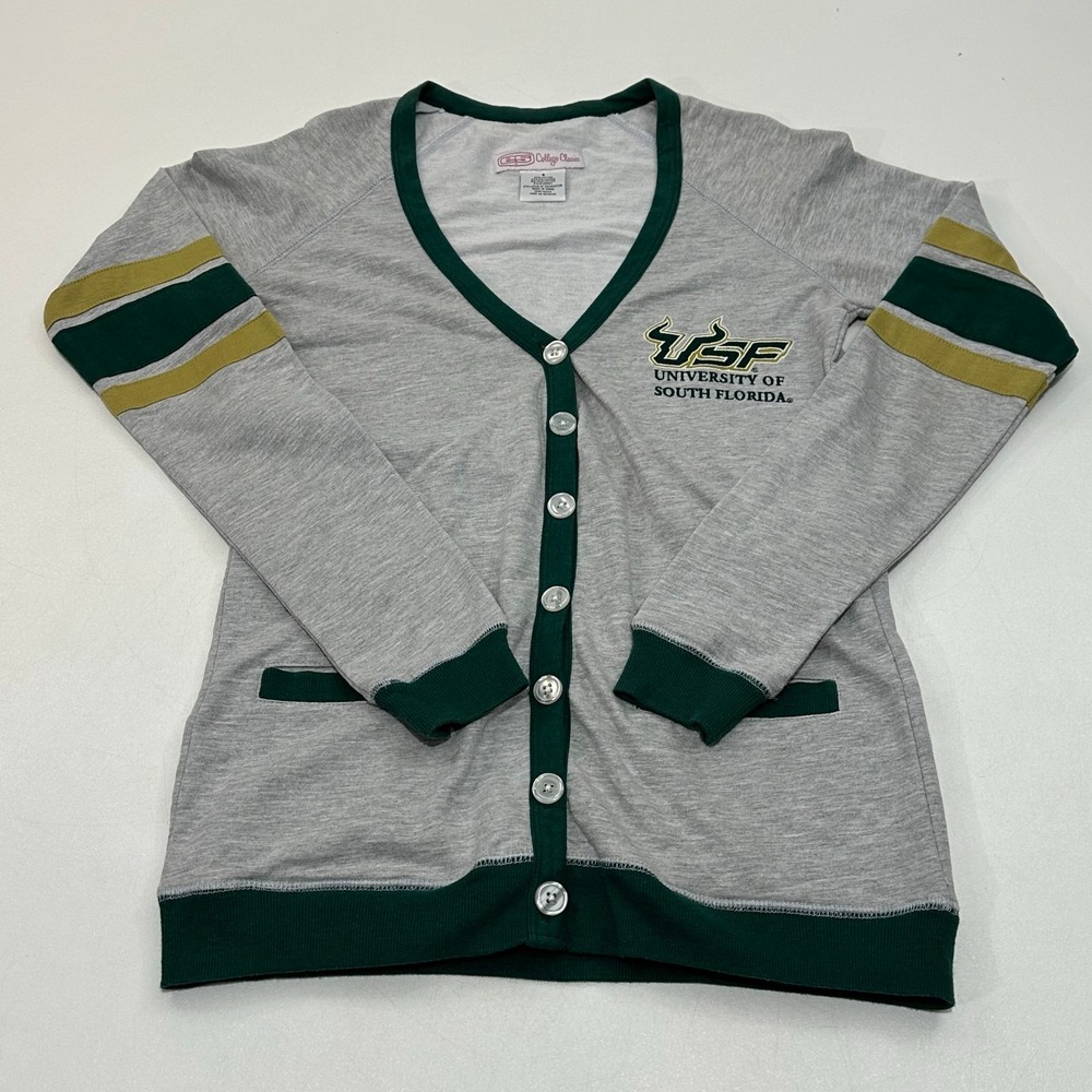 College Classics‎ Women's Cardigan USF Gray/Green Size S